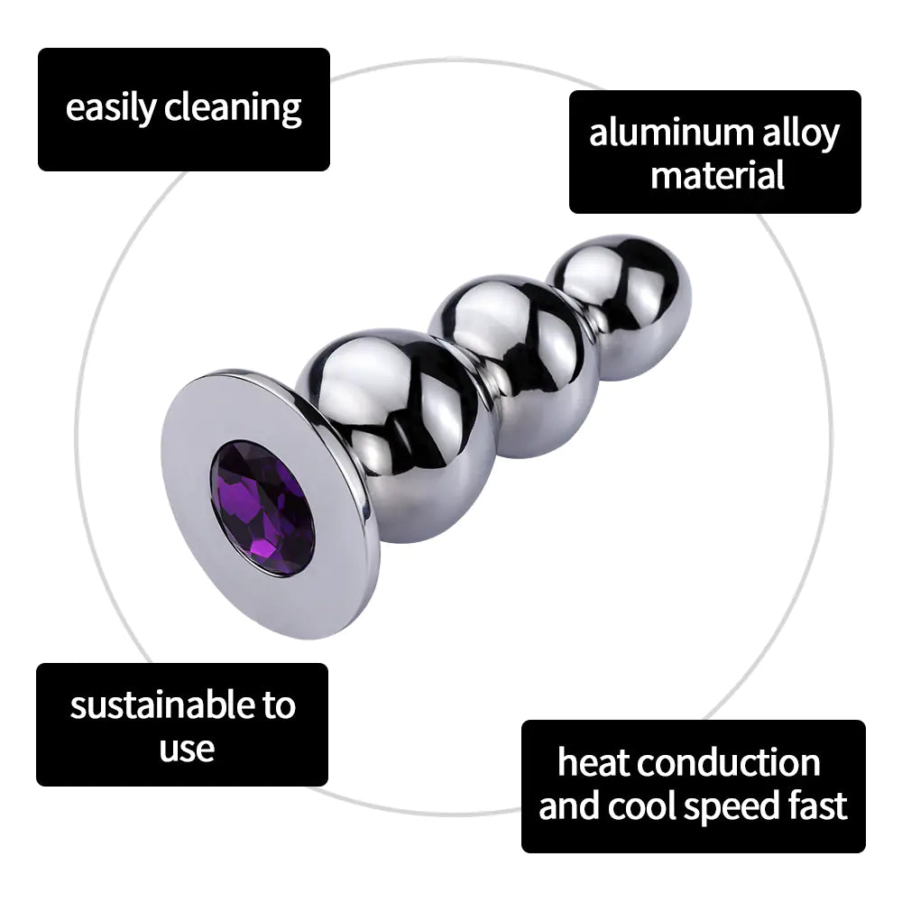 Metall Großer Perlen-Analplug für Erwachsene, Sexspielzeug