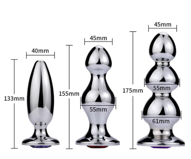 Metall Großer Perlen-Analplug für Erwachsene, Sexspielzeug