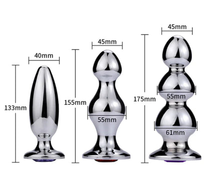 Metall Großer Perlen-Analplug für Erwachsene, Sexspielzeug