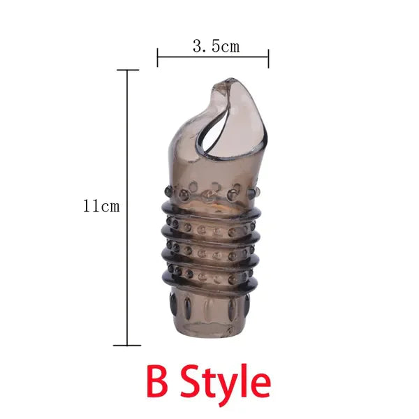 2PCS Wiederverwendbarer Penisring Glan Penisvergrößerer Verzögerung der Ejakulation Sleeve Extender