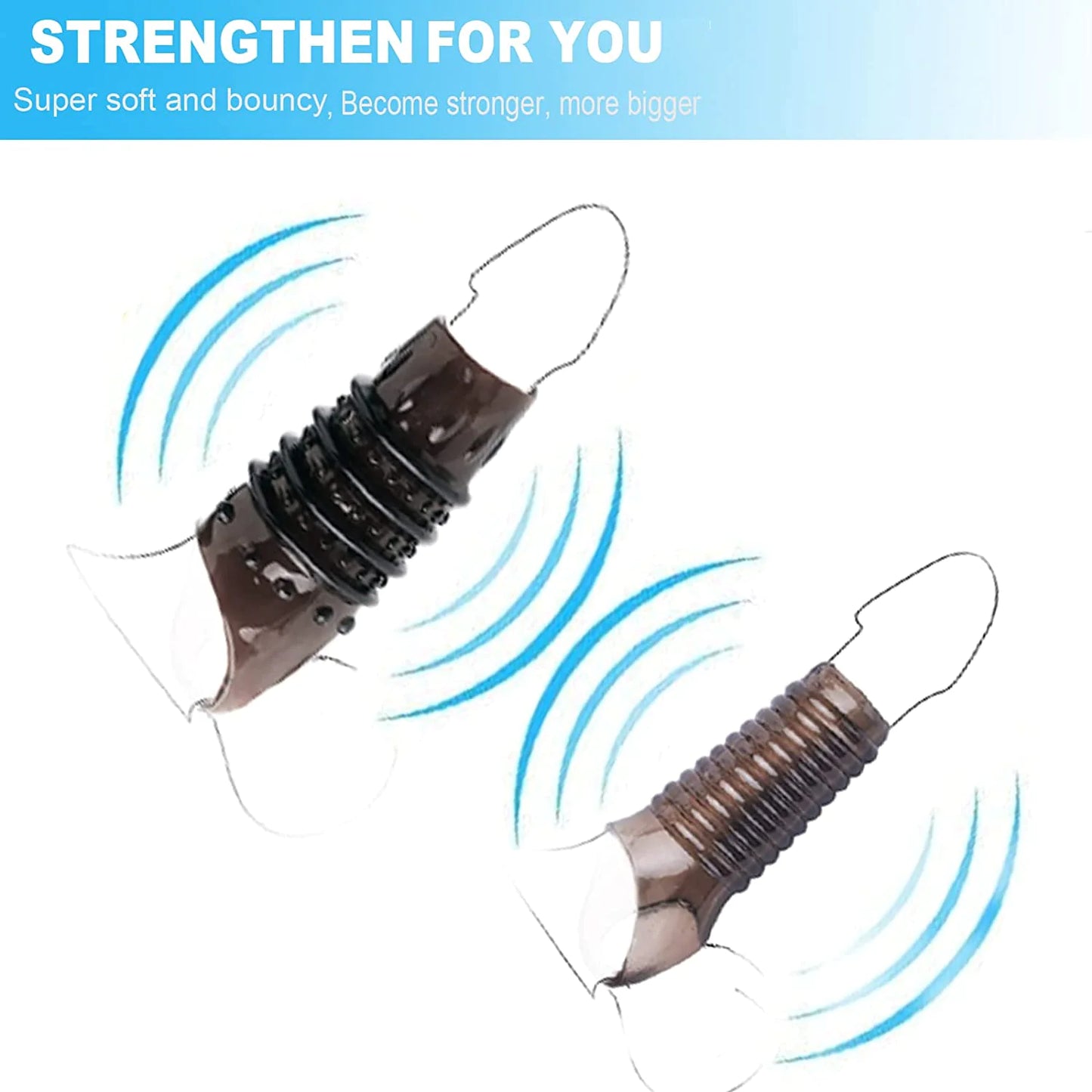 2PCS Wiederverwendbarer Penisring Glan Penisvergrößerer Verzögerung der Ejakulation Sleeve Extender