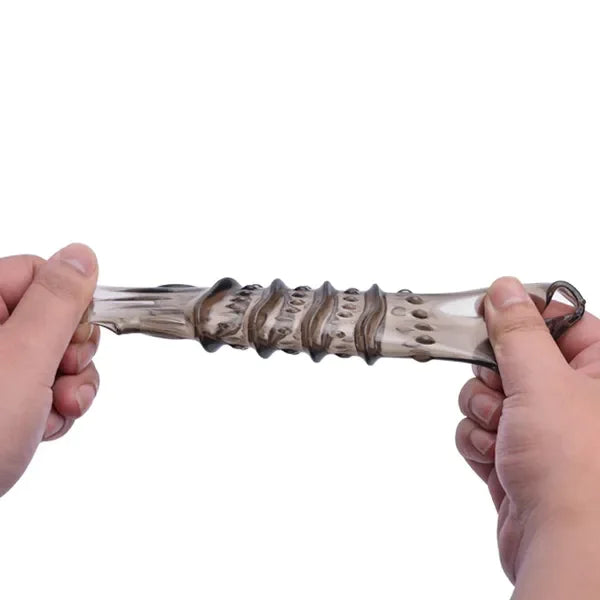 2PCS Wiederverwendbarer Penisring Glan Penisvergrößerer Verzögerung der Ejakulation Sleeve Extender